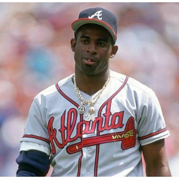 Deion Sanders (Mitch/Ness)-(Atlanta)-(Jersey)-(Grey)-(New Cond.)-(Size:XL)-$85 - Picture 2 of 15